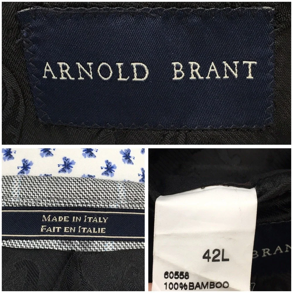 ARNOLD BRANT Mens Bamboo Blazer Sport Coat Casual Jacket‎ Size 42L Classic Suit
